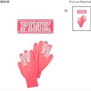 NWT Victoria’s Secret PINK Gloves & Headband